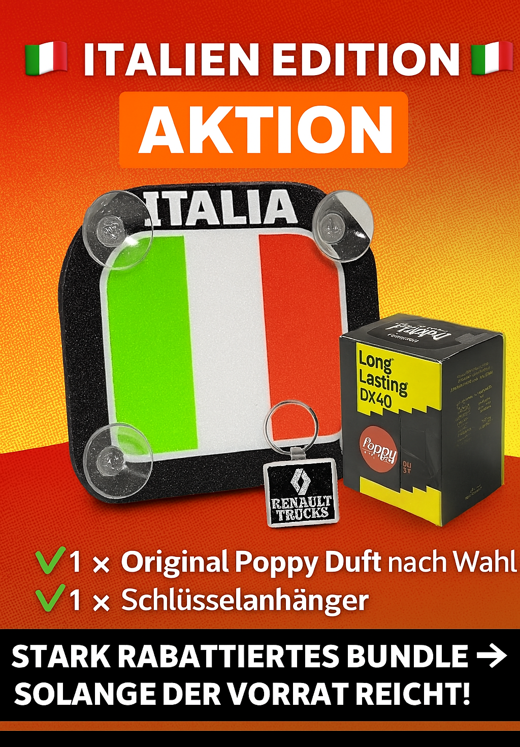 Poppy Halter Italien Design - Bundle m. original Poppy Duft