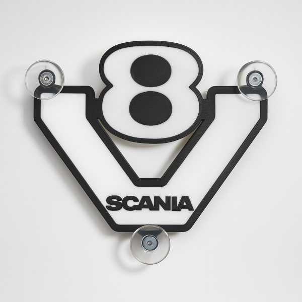 Lightbox Leuchtschild Scania V8 neues Logo - Vabis - LED für Scheibe