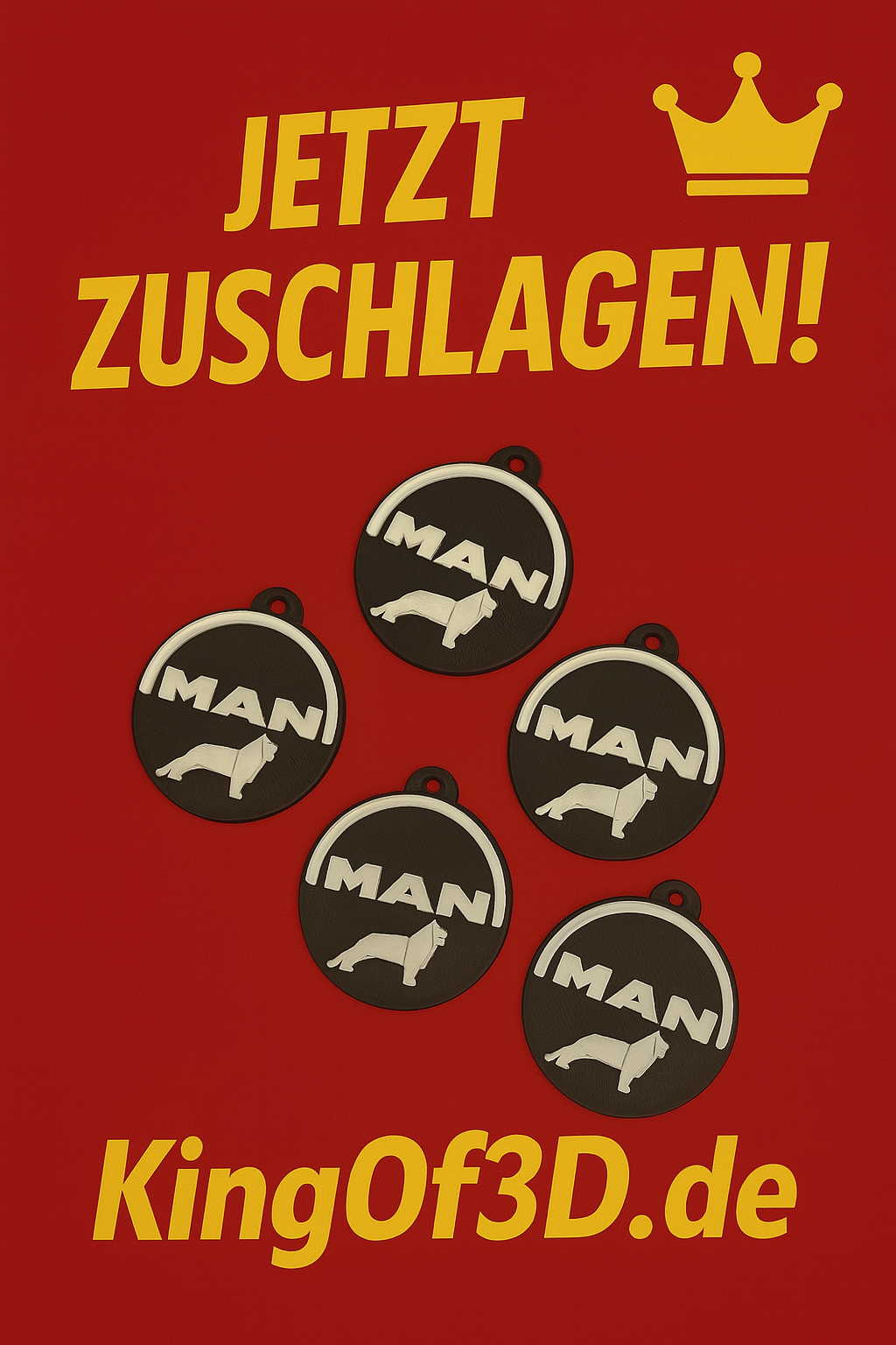 5x Schlüsselanhänger MAN Truck - Löwe