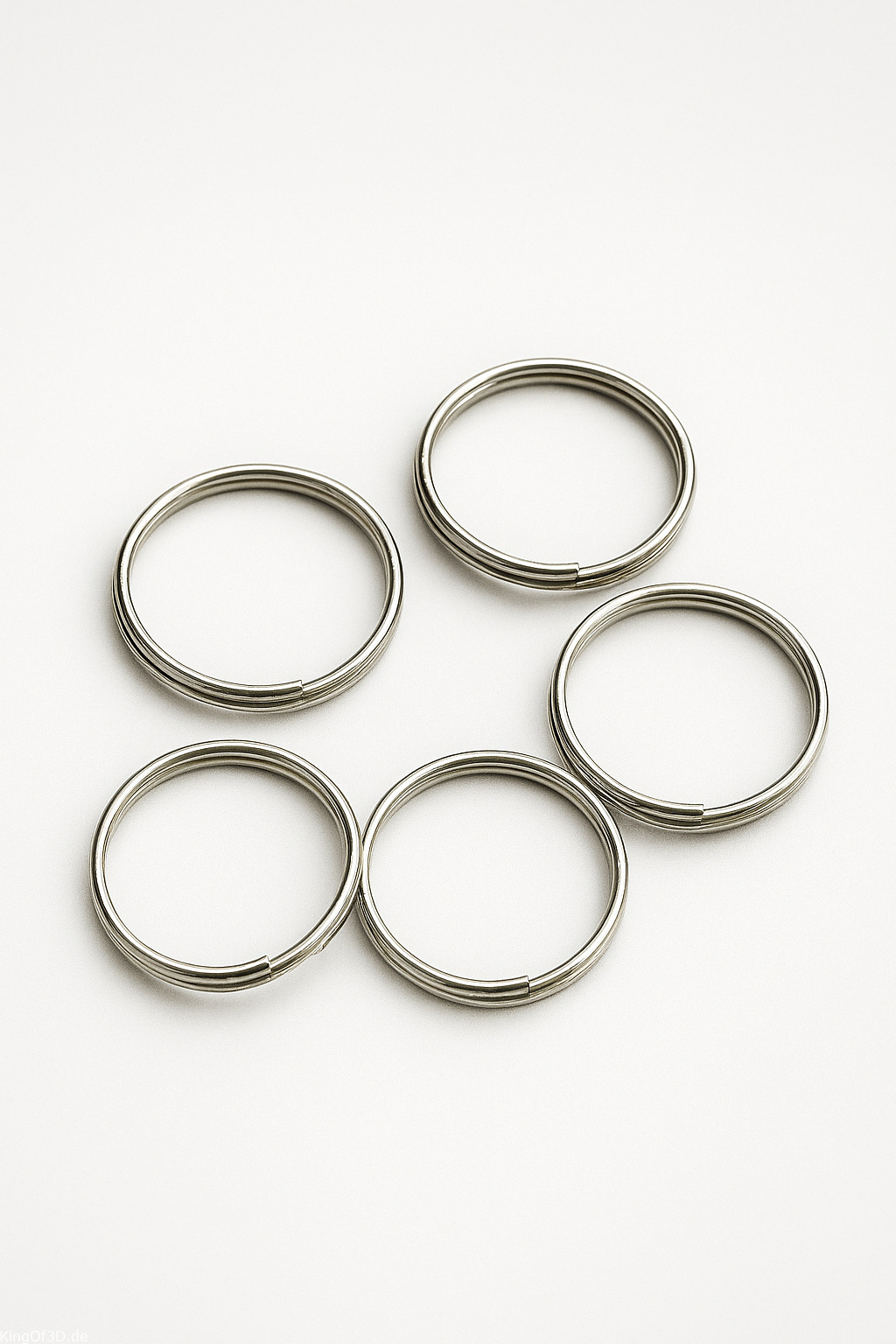 5x Schlüsselringe aus Edelstahl