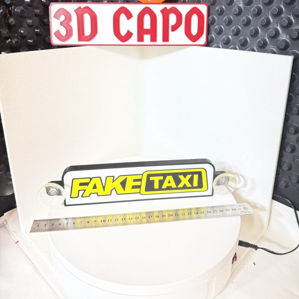 FakeTaxi - Leuchtkasten für Truck & PKW mit Saugnapf - Scheibenversion – Bild 3