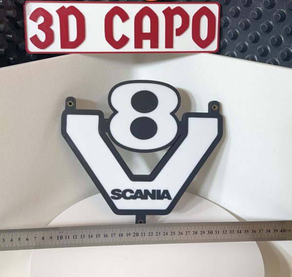 Lightbox Leuchtschild Scania V8 neues Logo - Vabis - LED für Scheibe – Bild 3