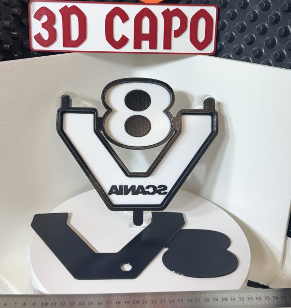 Lightbox Leuchtschild Scania V8 neues Logo - Vabis - LED für Scheibe – Bild 5