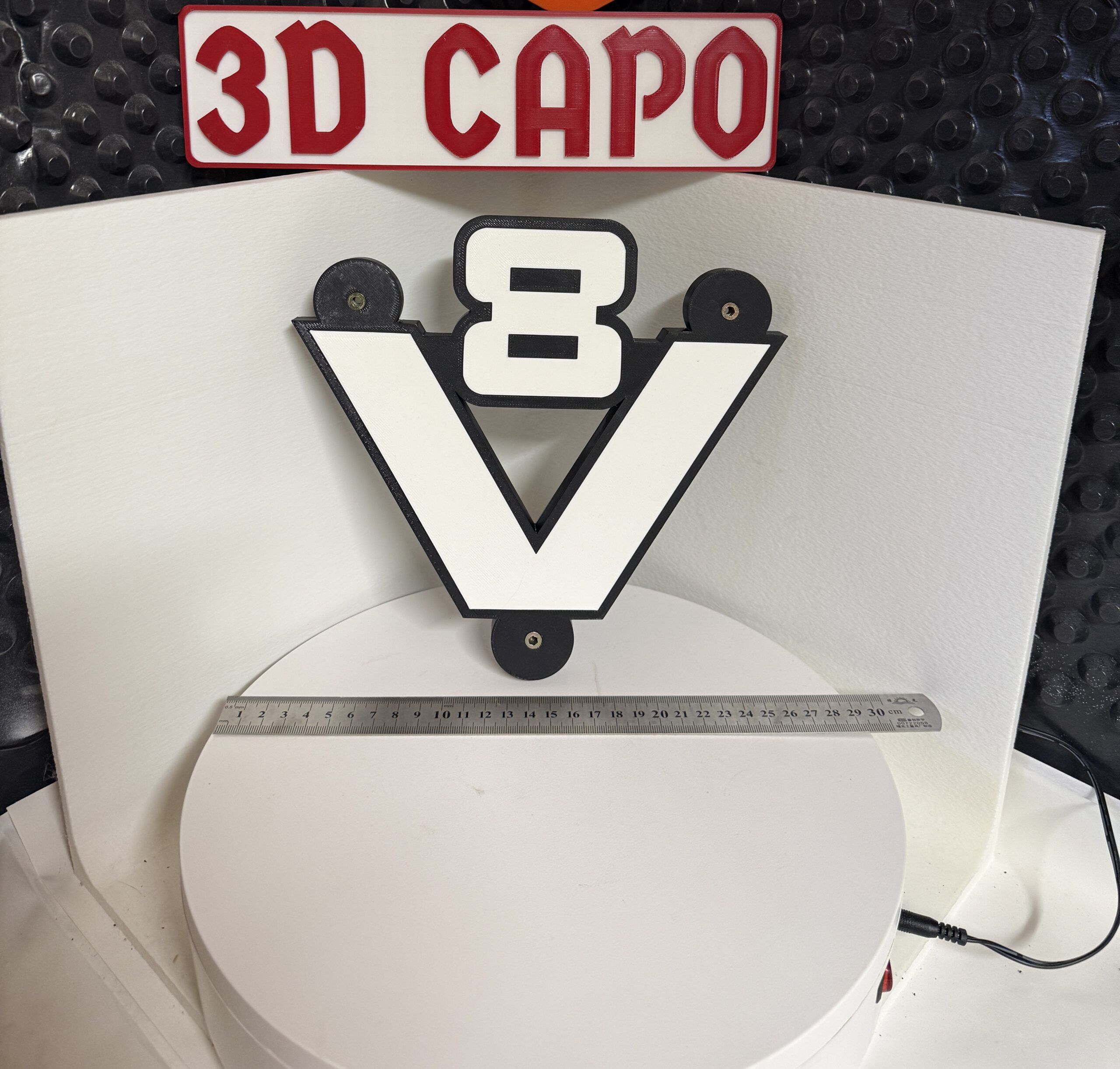 Lightbox Leuchtschild Scania V8 altes Logo - Vabis - oldschool LED für Scheibe – Bild 2