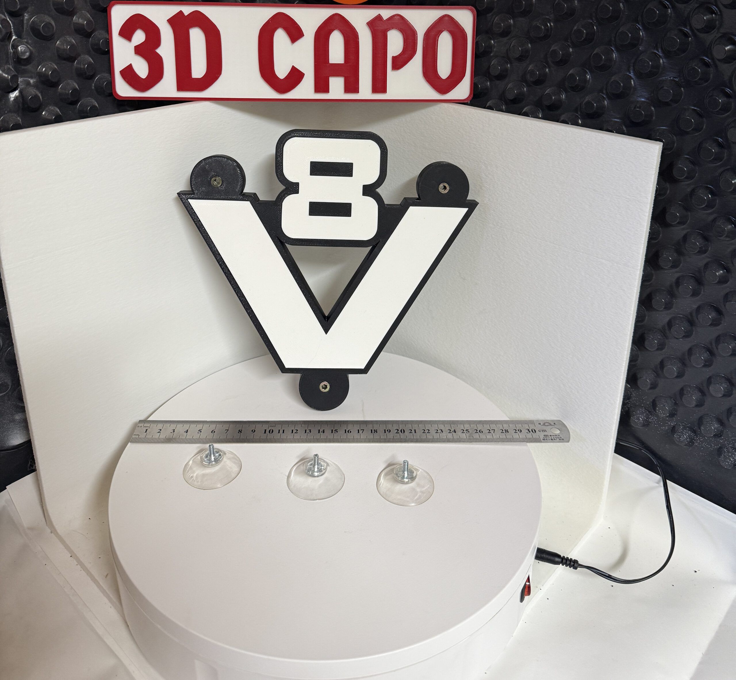 Lightbox Leuchtschild Scania V8 altes Logo - Vabis - oldschool LED für Scheibe – Bild 3