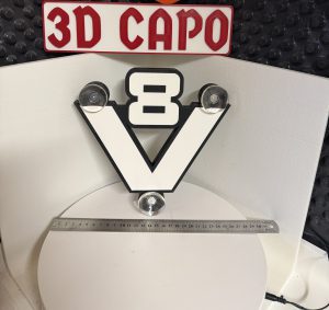 Lightbox Leuchtschild Scania V8 altes Logo - Vabis - oldschool LED für Scheibe