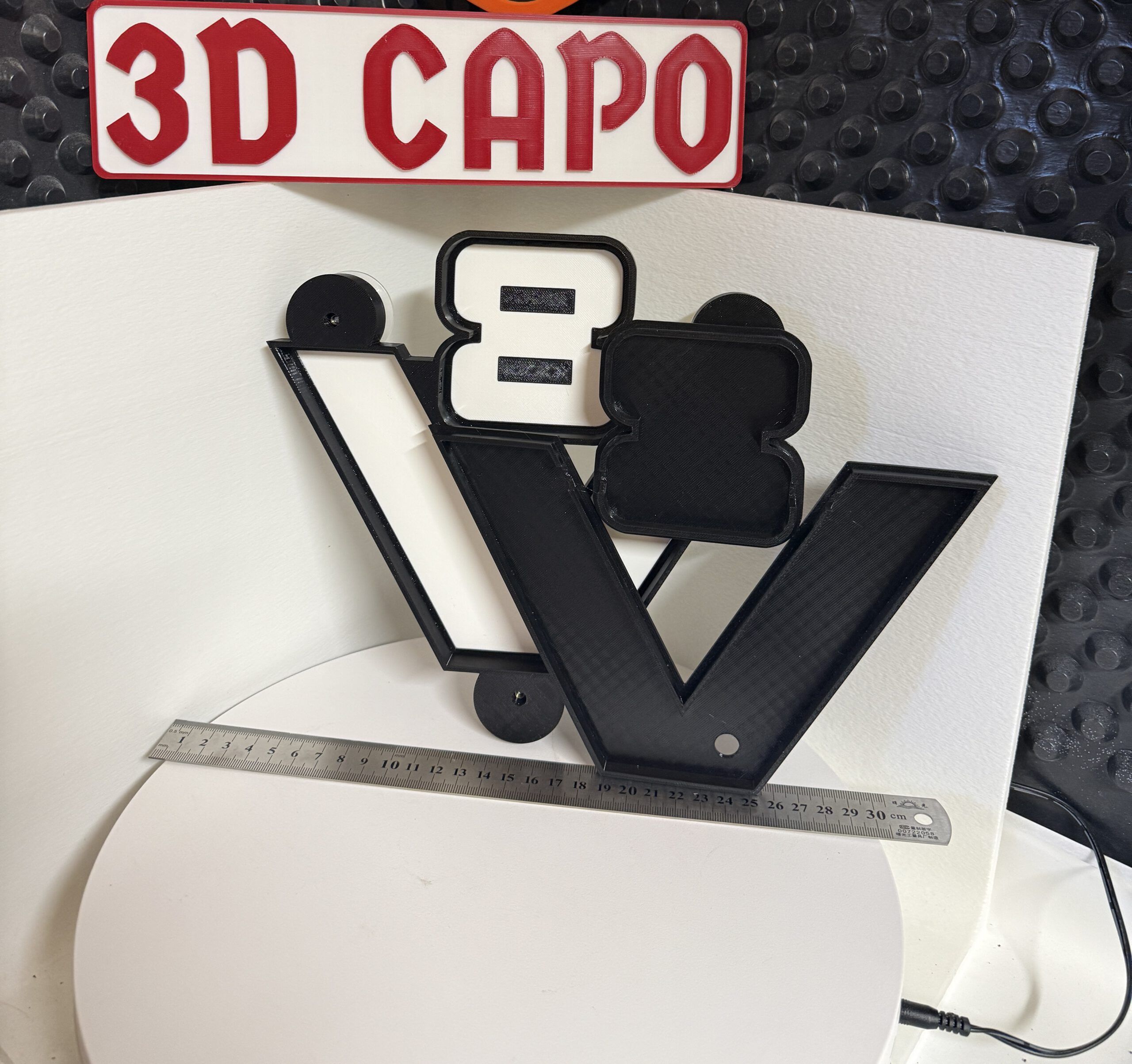 Lightbox Leuchtschild Scania V8 altes Logo - Vabis - oldschool LED für Scheibe – Bild 6