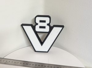 Leuchtschild altes V8 Logo - Scania Logo  Oldschool Scania