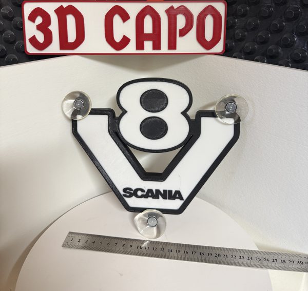 Lightbox Leuchtschild Scania V8 neues Logo - Vabis - LED für Scheibe – Bild 2