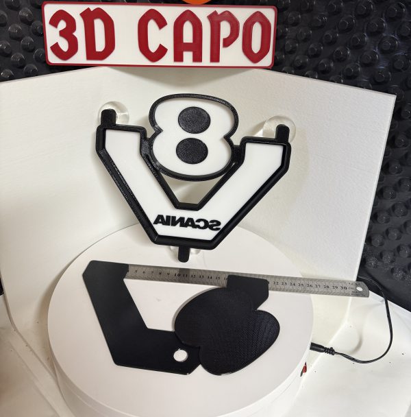 Lightbox Leuchtschild Scania V8 neues Logo - Vabis - LED für Scheibe – Bild 8