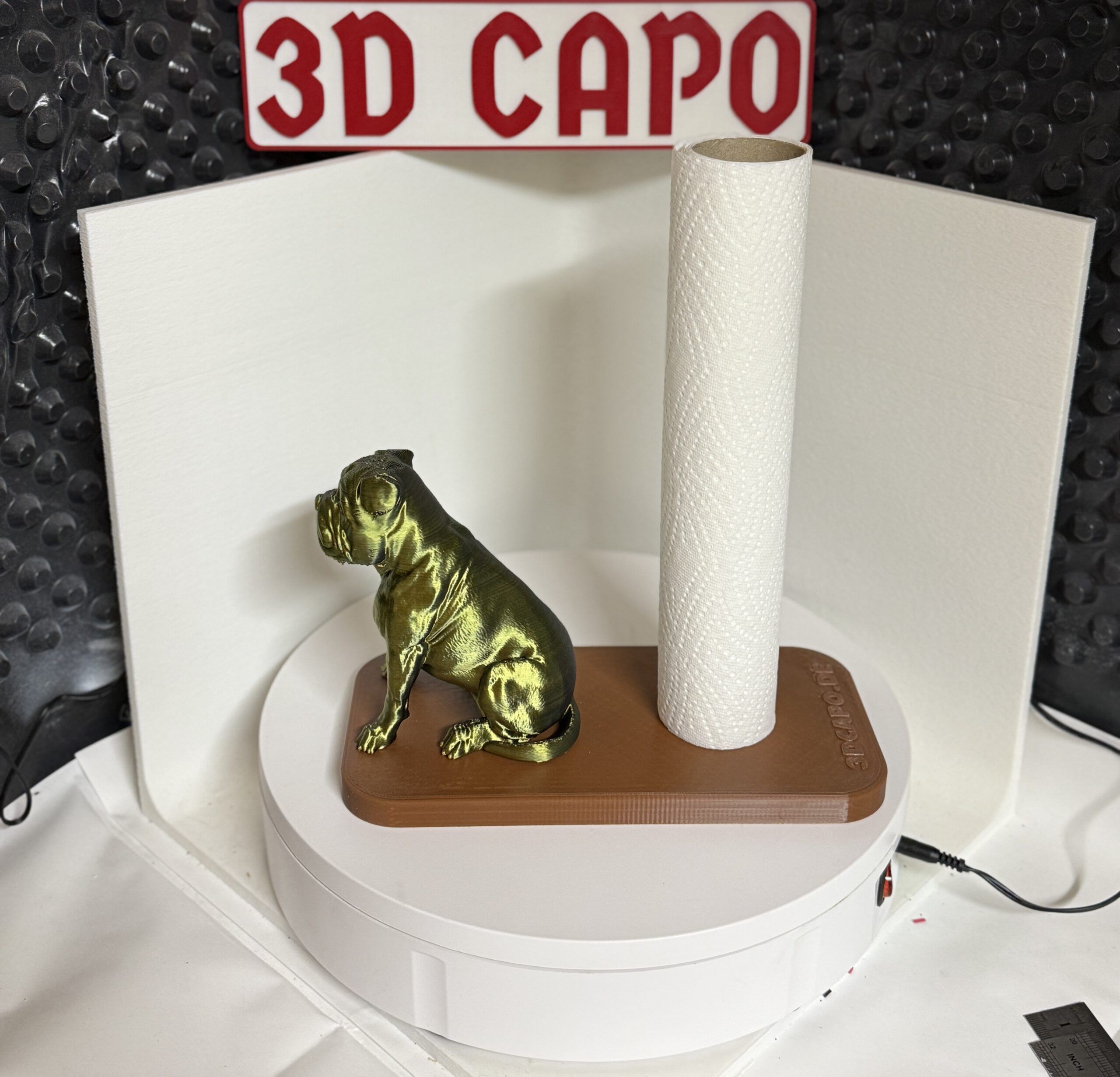 BulldogBuddy – Dein stylischer Papierrollenhalter mit Charakter Englische Bulldogge - Toilettenpapierhalter - Küchenrollenhalter – Bild 3