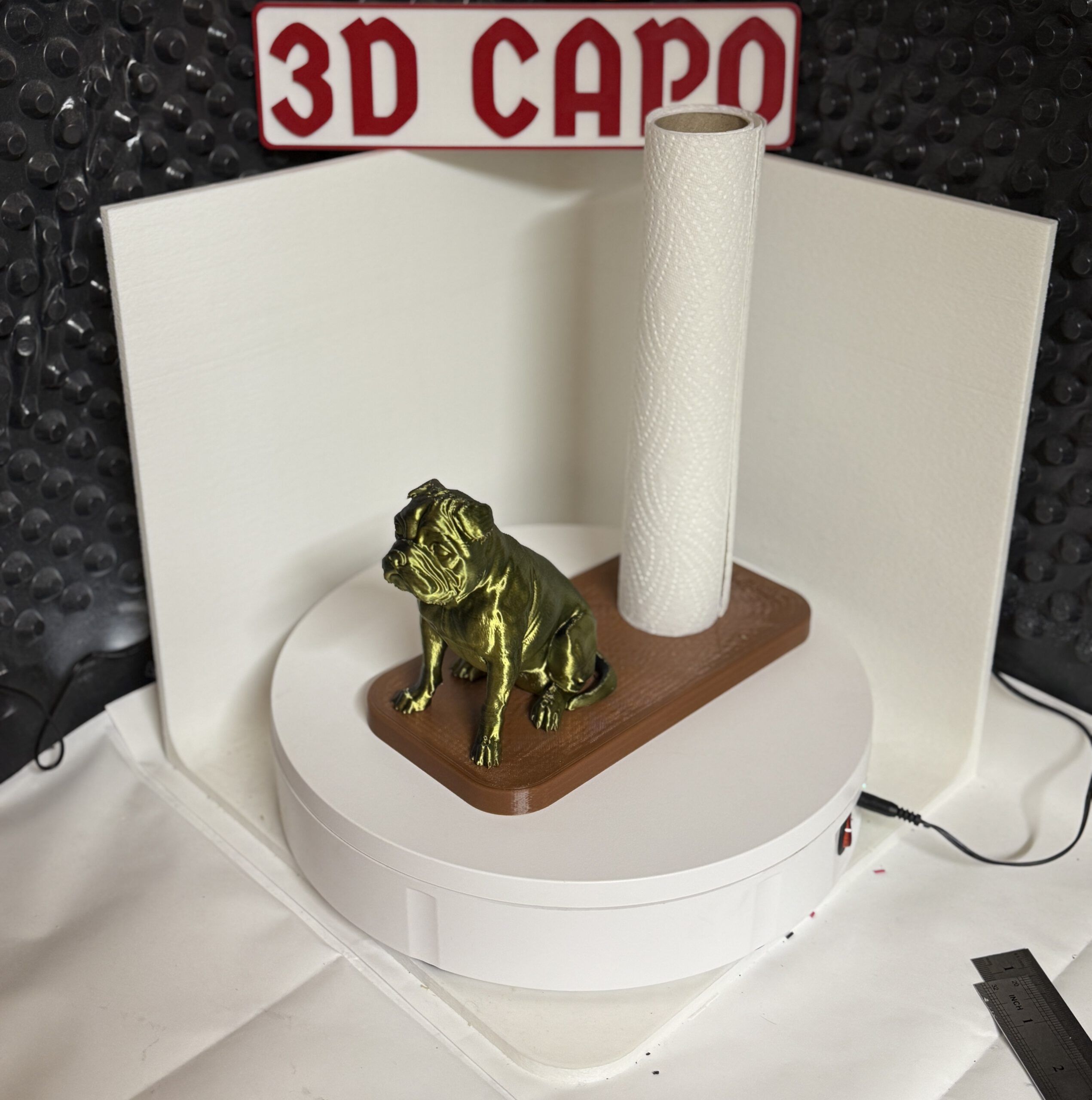 BulldogBuddy – Dein stylischer Papierrollenhalter mit Charakter Englische Bulldogge - Toilettenpapierhalter - Küchenrollenhalter – Bild 6