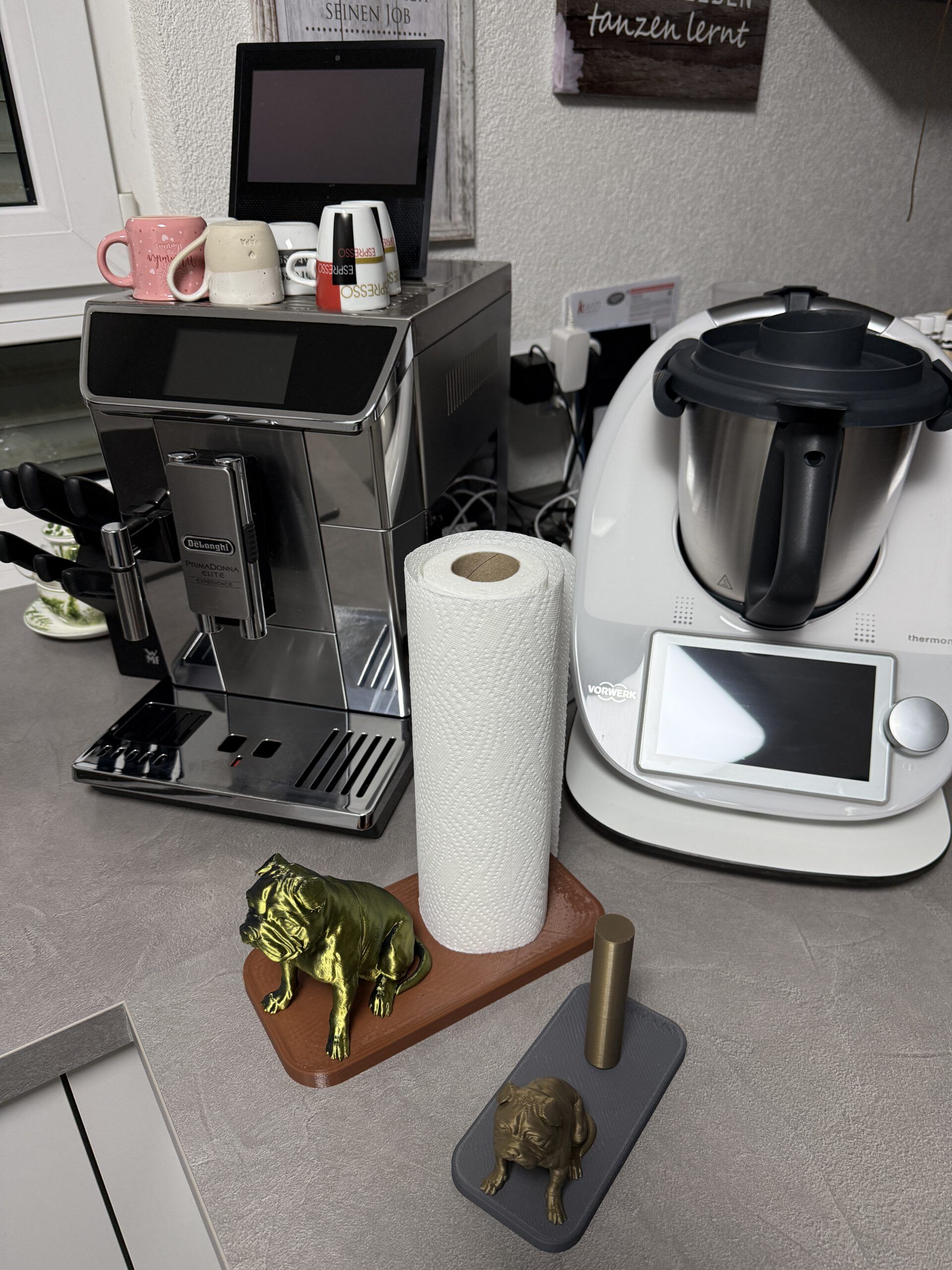 BulldogBuddy – Dein stylischer Papierrollenhalter mit Charakter Englische Bulldogge - Toilettenpapierhalter - Küchenrollenhalter – Bild 7