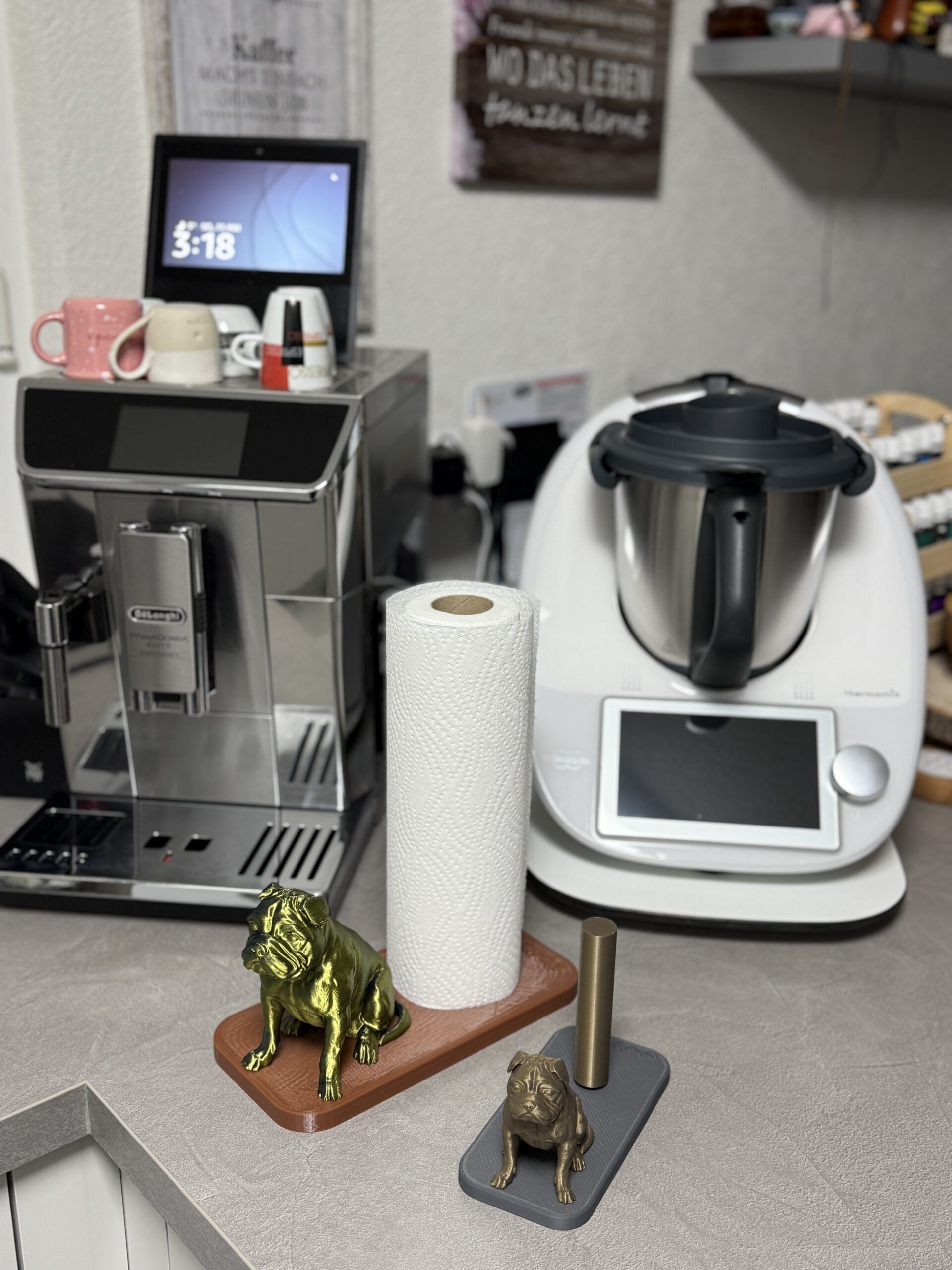 BulldogBuddy – Dein stylischer Papierrollenhalter mit Charakter Englische Bulldogge - Toilettenpapierhalter - Küchenrollenhalter – Bild 8