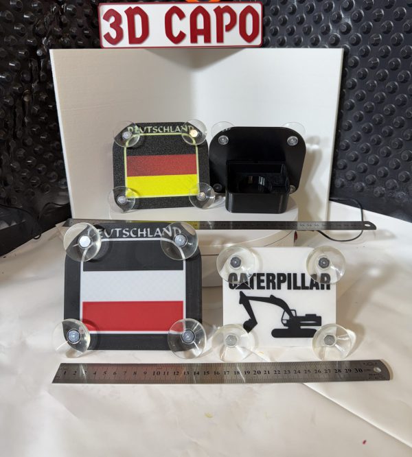 Poppy Halter LKW Deutschland Flagge | LKW Zubehör personalisiert | LED kompatibel | individualisierbar
