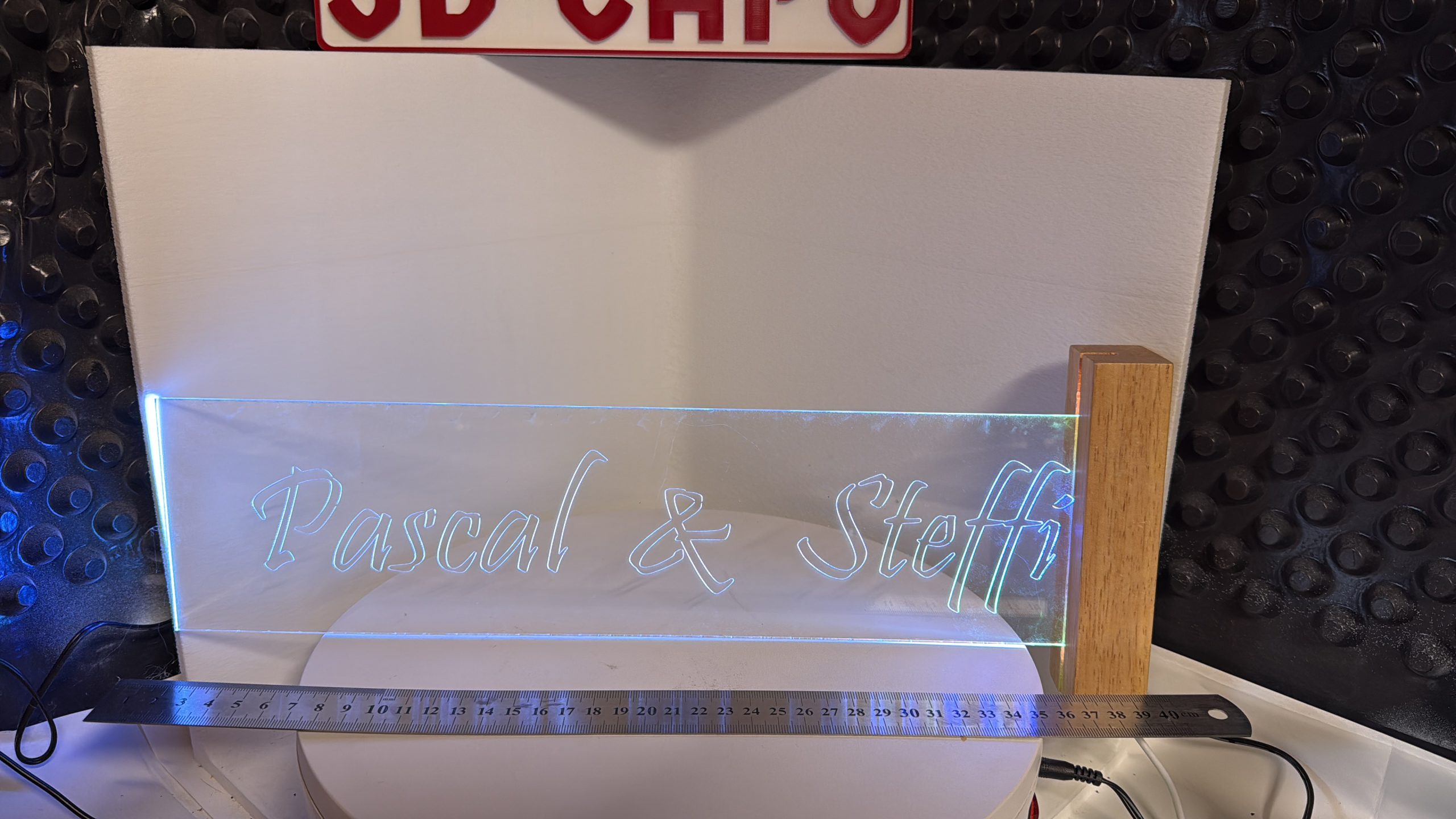 Dein Name - Dein Style - Deine Schild 40x10 LED graviert – Bild 2
