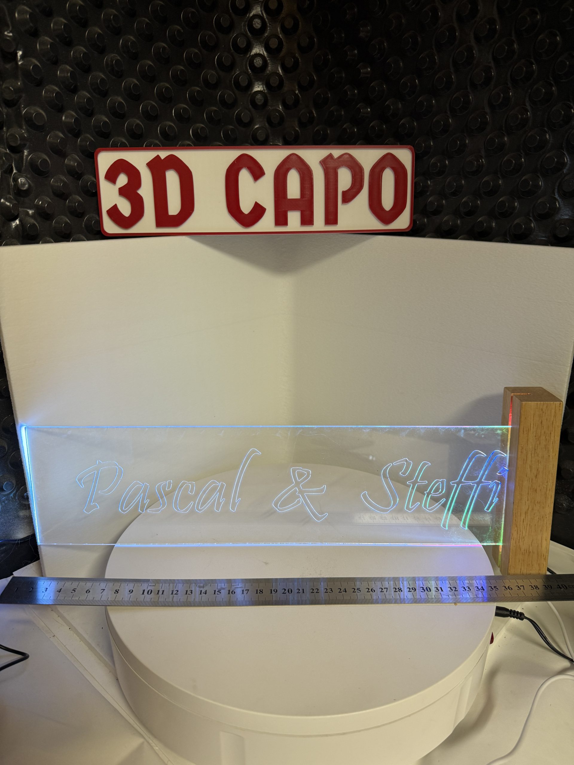 Dein Name - Dein Style - Deine Schild 40x10 LED graviert – Bild 5